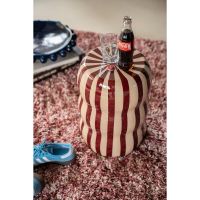 By-Boo Candice bijzettafel gestreept - creme/burgundy
