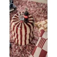 By-Boo Candice bijzettafel gestreept - creme/burgundy
