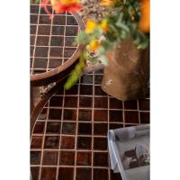 TiledUp bijzettafel hout/keramiek - donkerbruin