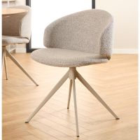 Nøra Modu draaistoel | grijs metaal onderstel | stof Monza - beige