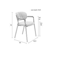 Puur Viken armstoel bouclé - wit