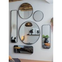 Doutzen spiegel metaal 170x40 cm zwart