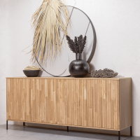 New Gravure dressoir 200cm grenen eiken naturel van het woonmerk WOOOD