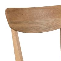 Nøra Aiko eetkamerstoel | naturel oak onderstel | stof Corsica - donkergrijs