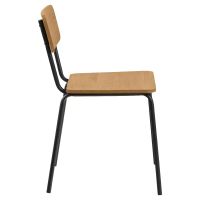 Nøra Mysa eetkamerstoel | zwart metaal onderstel | naturel oak - naturel