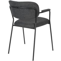 Viken armstoel stof - zwart onderstel