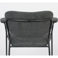Viken armstoel stof - zwart onderstel