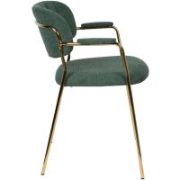 Viken armstoel stof - goud onderstel