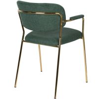 Viken armstoel stof - goud onderstel