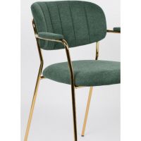 Viken armstoel stof - goud onderstel