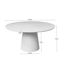 Starfurn Ronde eettafel Solana mangohout 130 cm - bruin