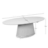 Starfurn Ovale eettafel Solana mangohout 210 cm - bruin