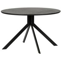 Bruno eettafel rond 120cm MDF zwart
