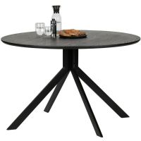 Bruno eettafel rond 120cm MDF zwart