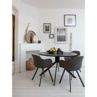 Bruno eettafel rond 120cm MDF zwart