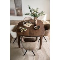 Taylor eettafel 140x120 cm - bruin