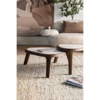 Eleonora Fred salontafel organisch groot - naturel/marmer