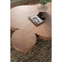 Eleonora Bobbie salontafel organisch hout - lichtbruin