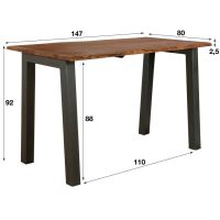 Fraaai Elias bartafel 147 cm