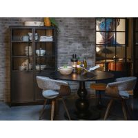 Woood Vitrinekast Exhibit Metaal Zwart