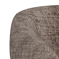 Nøra Pippa armstoel | zwart metaal onderstel | stof Juto - bruin