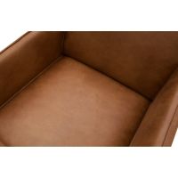 Fauteuil Statement Met Arm Eco Leer Cognac