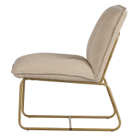 Fie fauteuil ribstof zand van het woonmerk WOOOD