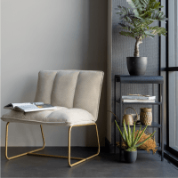 Fie fauteuil ribstof zand van het woonmerk WOOOD