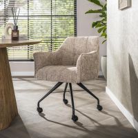 Fraaai Ramon eetkamerstoel - met wieltjes