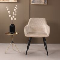 DS4U Gaby armstoel velvet champagne - OUTLET B