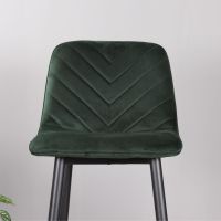 DS4U Gaby barkruk velvet 75 cm 2.0 - groen - OUTLET B