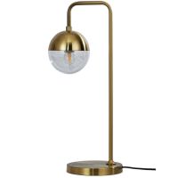 Woood Tafellamp Globular Metaal Antique Brass