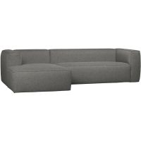 Woood Bean hoekbank links incl. kussens gemêleerd