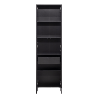 New Gravure hoge kast met lade grenen zwart van het woonmerk WOOOD