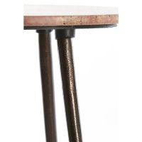 Zeca bijzettafel set van 2 - rood travertin/bruin