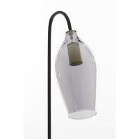 Light & Living Lukaro tafellamp 35x20x51,5 cm - glas smoke+mat zwart