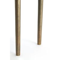 Lapaz bijzettafe set van 2 Ø40x46+Ø36x52 cm - antiek brons/taupe