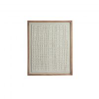 Haiku wandornament 74x2x90 cm - papier-maché crème