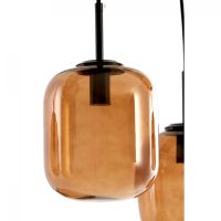 Mezza hanglamp 10L E14 120x18x23 cm - glas bruin