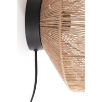 Lyra wandlamp Ø31x31 cm - naturel+mat zwart