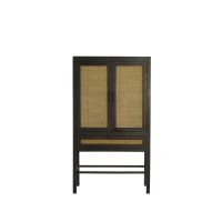 Nipos kast met lade 90x45x160 cm - mangohout donkerbruin