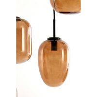 Mezza hanglamp 10L E14 120x18x23 cm - glas bruin