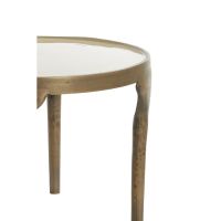 Lapaz bijzettafel set van 2 Ø49,5x36+Ø85x45 cm - antiek brons/taupe