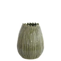 Kopra vaas deco Ø35,5x45 cm - keramiek donkergroen