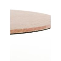 Dolin bijzettafel Ø75x38 cm - rood travertin/donkerbruin