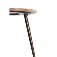 Zeca bijzettafel set van 2 - rood travertin/bruin