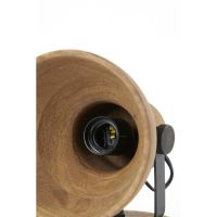 Ilanio wandlamp 21x17x19 cm - hout bruin/mat zwart
