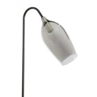Lukaro vloerlamp 67x30,5x160 cm - glas smoke/mat zwart