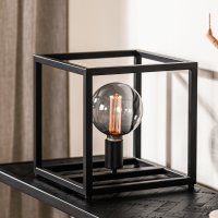 Jadah tafellamp zwart staal 22 cm van het woonmerk Vurna