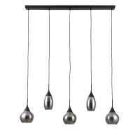 Jaxine hanglamp smoke glas 5L van het woonmerk Vurna